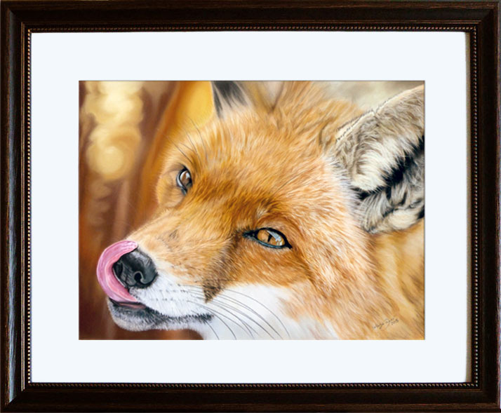 Fox - soft pastels on Pastelmat by Katja Sauer
