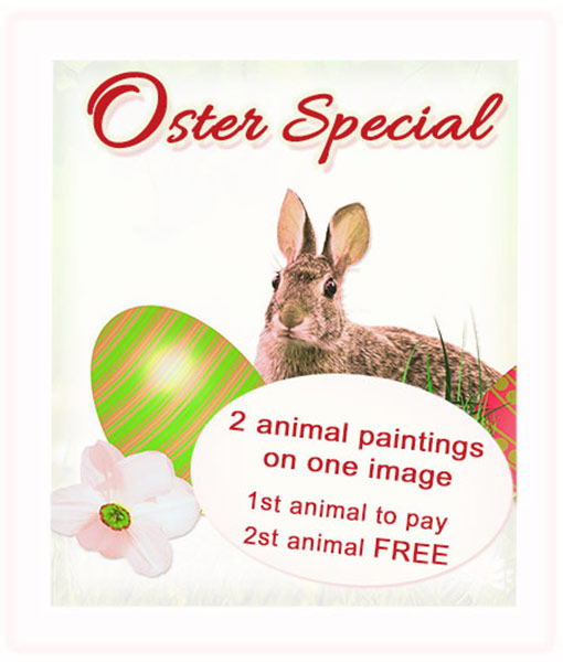 Easter Special Offer 2015 - Animal paintings and animal portraits by Katja Sauer