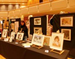 Exhibition of Katja Sauer - animal drawings and animal portraits at the handicraft market in Bühl