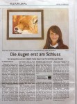 Article about my animal portraits in the paper 'Badisches Tagblatt BT'